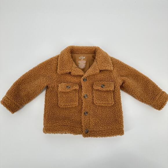 Cat & Jack Baby Faux Shearling Button Front Collared Chore Jacket 18 Months - Picture 2 of 7